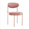 Modern Style Simple Dining Chair Metal Stainless Steel Velvet Fabric Restaurant Coffee Shop Can Stack Dining Chairs