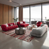 Modern Wabi-sabi Clean Style Living Room Sectional Sofa Set Furniture Tuffted High Quality Modular L Shape Velvet Fabric Couch