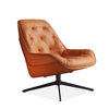 New Style Modern Living Room Fashion Hotel Synthetic Leather Leisure Chair Revolving Swivel Lounge Chair
