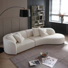 Italian Modern High Quality Premium Luxury Modular Sofa Set Furniture Living Room Lounge Velvet Fabric Tufted Curved Sofas