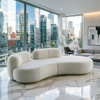 Modern Living Room Curved Creative Sofa Foshan Furniture Factory Modular Velvet Fabric Hotel Sofa Manufacturer