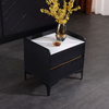 Modern Simple Wooden Small Furniture Bedroom White Side End With 2 Storage Drawer Nightstand Bed