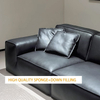 Italian Design Sectional Couches Villa House Living Room Furniture Luxury Full Grain Leather Sofa Set