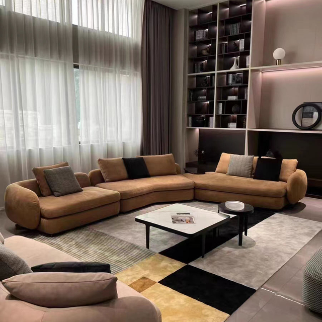 Italian Style Modern Sofa Home Living Room Stainless Steel Velvet Fabric Couch Hotel Luxury Sofa Set Furniture