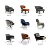 Modern Living Room Metal Leg Leisure Armchair Chair Hotel Cafe Restaurant Fabric Swivel Lounge Chair for Home