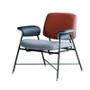 Modern Restaurant Furniture Dining Chair Metal Base PU Leather Velvet Fabric Restaurant Cafe Living Room Hotel Leisure Armchair