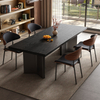 Modern European Style Restaurant Chair Rectangle Dining Table Wooden/Marble Top Steel Base for Home Kitchen Villas Hotels Chairs