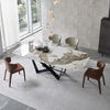 Italian Luxury Dining Table Modern Marble Stainless Steel Creative Design Dining Room Furniture