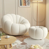 Nordic Living Room Chair Wool Velvet Fabric Modern Luxury Single Seater Sofa Accent Lounge Chairs Lazy Armchair