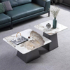 Modern Rectangle Tea Table Side Table Stainless Steel Designer Home Furniture Living Room Hotel Apartment Marble Coffee Table