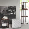 New Arrival Simple Design Side Tea Coffee Table Living Room Wood Round 2 Shelves Tea Table