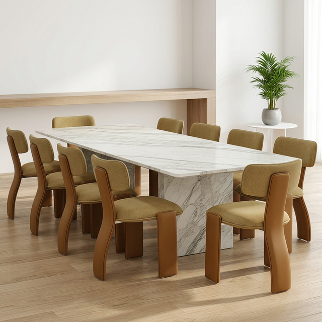 Modern Luxury Fabric Dining Chairs with Elegant Soft Cushions Are Suitable for Villas Restaurants and Hotels