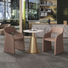 Modern Velvet Upholstered Accent Armchair High Back Leisure Negotiating Dining Chair for Home Hotel Fabric Furniture for Bedroom