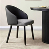 Modern Dining Room Furniture Solid Wood Leg Luxury Leather Fabric Dining Chair