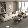 Luxury L-shaped Sofa Set Villa Home Living Room Furniture Italian Modular Leather Large-sized Couch