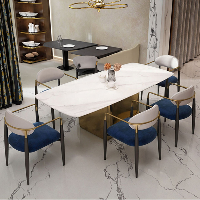 Modern Designer Dining Chairs Velvet Stainless Steel Gold Dining Chair Luxury Restaurant Furniture