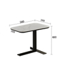 Modern Luxury Small Coffee Table with Rectangle Marble Top & Gold Stainless Steel for Living Room or Hotel Corner Side Table