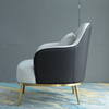 Italian Modern Beige Fabric Sofa Single Classic Living Room Furniture Single Person Sofa Chair