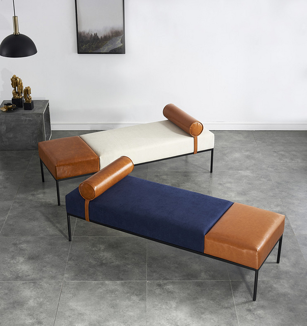 Modern Fabric Leather Outdoor Chaise Bed Massage Bed Living Room Chaise Lounge Apartment Convertible Bedroom Dining Hotel