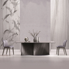 Stainless Steel Dining Table Rectangular Marble Restaurant Furniture Modern Luxury Style Dining Room Table