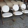 Modern Luxury Stainless Steel Leather Dressing Chair Hotel Cafe Restaurant Dining Chair