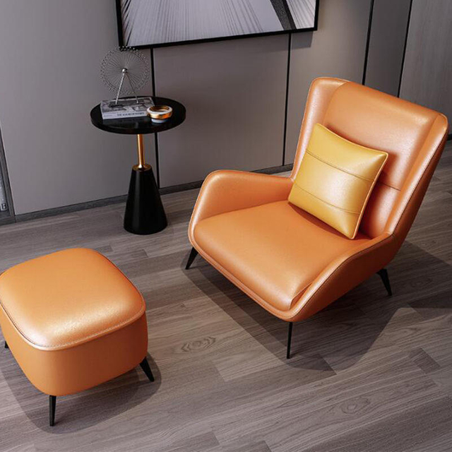 Silla moderna del sof&aacute; del ocio de las plazas del cuero de la sala de estar moderna del estilo italiano