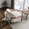 Modern Design Living Room Armchairs Business Negotiations Metal Fabric Chairs Hotel Apartments Leisure Lounge Chairs
