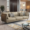 Factory Direct Office Business Reception Italian Leather Sofa for Three Living Room