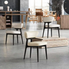 Nordic Solid Wood Dining Chairs with Modern Design Fabric Upholstered Restaurant Chairs Hotel Home Apartment Kitchen Chairs