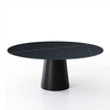 Luxury Italian Furniture Set Solid Wood Base for Marble Countertops Modern Dining Tables