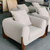 Nordic Modern Design Living Room Sectional Sofa Couch Hotel Solid Wood Velvet Fabric Three Seater Sofa Set
