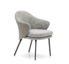 Italian Minimalist Modern Iron Frame Designer Fabric Dining Chair for Hotel Cafes and Restaurants Can Be Customized Dining Chair