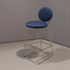 Modern Luxury Gold Metal Stainless Steel Bar Chair High Stool for Kitchen Use