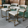 Light Luxury Bar Chair Modern Fashion Golden Stainless Steel High Bar Stool Creative Designer Restaurant Personality Chair