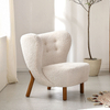 Nordic Designer Single Velvet Armchair Modern Furniture Living Room Bedroom Hotel Apartment Stylish Fabric Lounge Leisure Chair