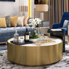Luxury Round Coffee Table Living Room Stainless Steel Furniture Marble Coffee Table