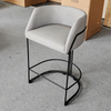 Modern Velvet Fabric Commercial bar Chair Hotel Reception Kitchen bar Stool Series Iron Art bar Counter Stool