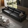 Italian Modern Design Leather Sofa Couch Set Villa Living Room Hotel Lobby High Backrest Three Seater Sofa