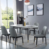 Fashion Design Solid Wood Leg Stainless Steel Cover Dining Chair for Home Living Room Restaurant Chair