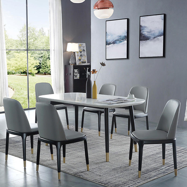 Fashion Design Solid Wood Leg Stainless Steel Cover Dining Chair for Home Living Room Restaurant Chair