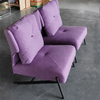 Modern Living Room Chair Italy Style Metal Leather Cafe Chair Leisure Armchair for Hotel Room Lounge Chair