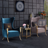 Luxury Modern Living Room Furniture Armchair Solid Aluminium Alloy Leg Velvet Fabric Single Leisure Accent Chair