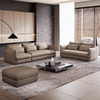 Italian Modern Design Sofa Set Furniture Factory Customized OEM Hotel Lobby Villa Living Room Leather Long Couch Settee