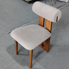 Nordic Style Wooden Dining Chairs Home Furniture Velvet Fabric Restaurant Chair Used for Hotel Kitchens