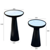 Nordic Wine Design Modern Luxury Living Room Furniture Black Wooden Marble Sintered Stone Top Side Table Small Coffee Table