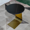Minimal Design Living Room Sofa Furniture Side Tables Modern Stainless Steel Small Concrete Marble Top Round Coffee Table