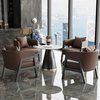 Italian Minimalist Designer ASH Solid Wood Genuine Leather Leisure Lounge Chair Hotel Living Room an Easy Chair Armchair