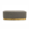 Wholesale Fancy Design Pub Modern Chinese Metal Brass Steel Small Round Low Fabric Velvet Foot Stool Chair