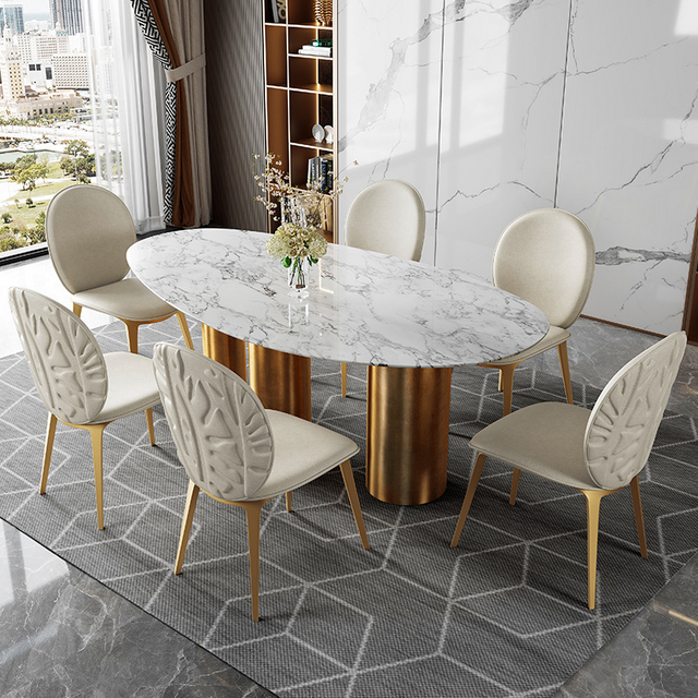 Luxury Design Dining Table Chairs Gold Stainless Steel Legs Velvet Fabric Restaurant Chairs Kitchen Chairs