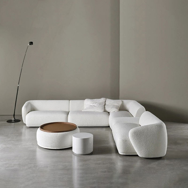 Designer Customized Modern Living Room Couch Indoor Furniture Bedroom Modular Segmented Velvet Fabric Sectional Sofa Set